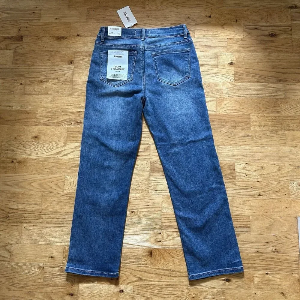 NWT Disclosure Slim Straight Jeans - Blue - 11/30 (DS9542)